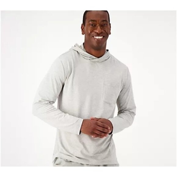 Zuda Mens Z Cool Jersey Long Sleeve Active Hooded Pullover Cool Grey 4XL Active - Picture 1 of 7